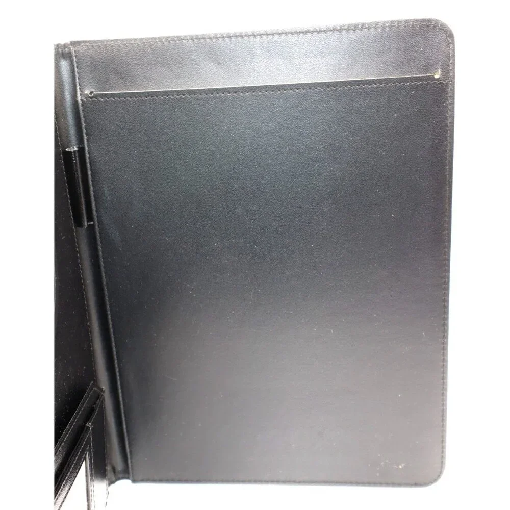 Boeing Black Leather Folio Tablet Case | Travel Business Work Organizer Essentia